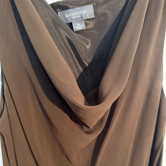 Liz Claiborne Brown Cocktail Dress - Picture 5 of 7